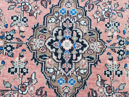 Vintage Boho Runner Rug 3x9: Hand Knotted, Red and Black