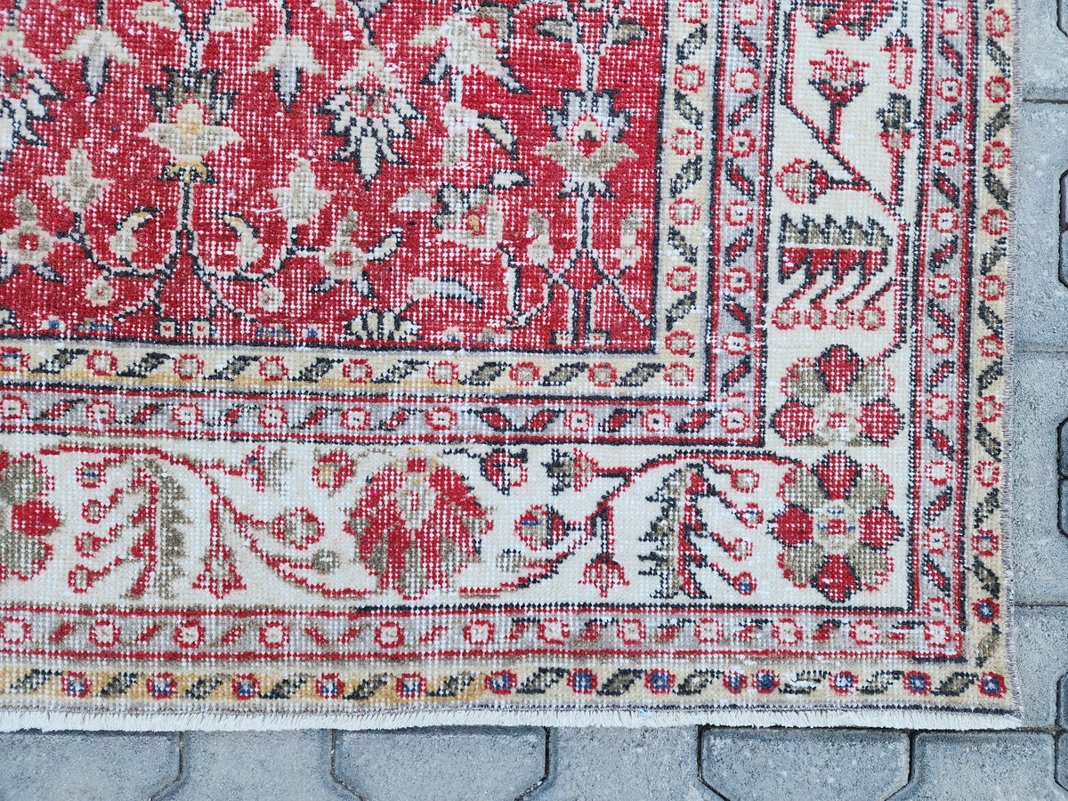 6x10 Turkish Rug, Oushak Design Hand Made, Boho Dining Room Decor