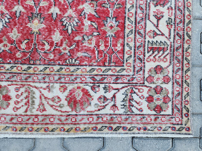 6x10 Turkish Rug, Oushak Design Hand Made, Boho Dining Room Decor