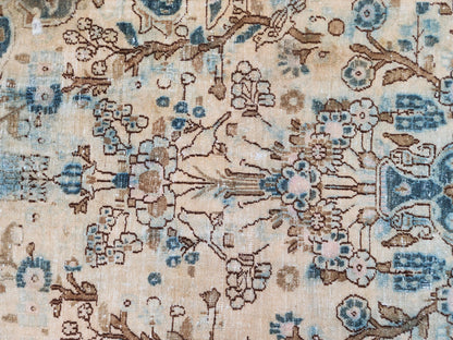 Hand Knotted Wool Turkish Rug 4x6: Oushak Rustic Decor