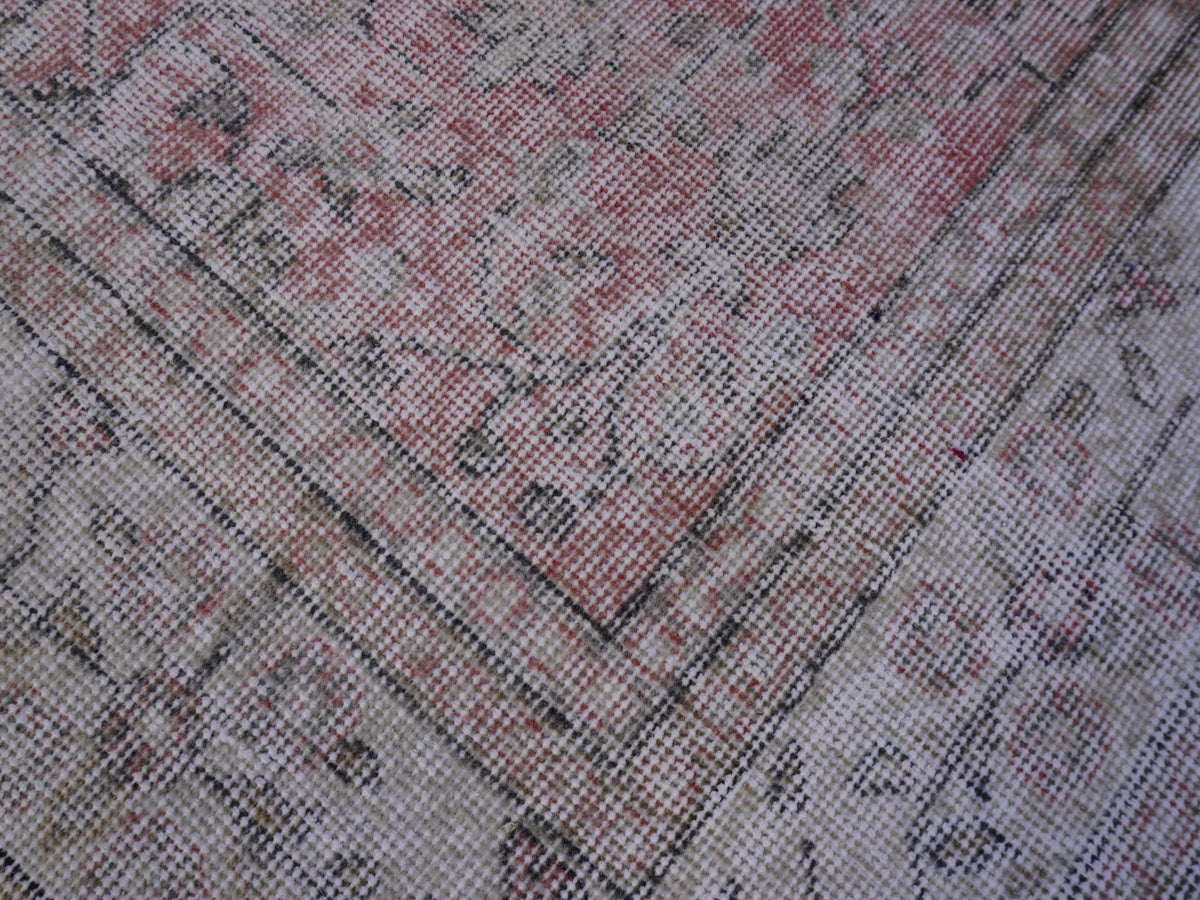 6x10 Turkish Rug, Faded Red Wool, Oriental Home Living Room Decor