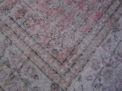 6x10 Turkish Rug, Faded Red Wool, Oriental Home Living Room Decor