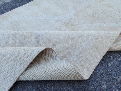 3x10 Neutral Runner Rug, Hand Made Rustic Decor, Oriental Living Room Decor