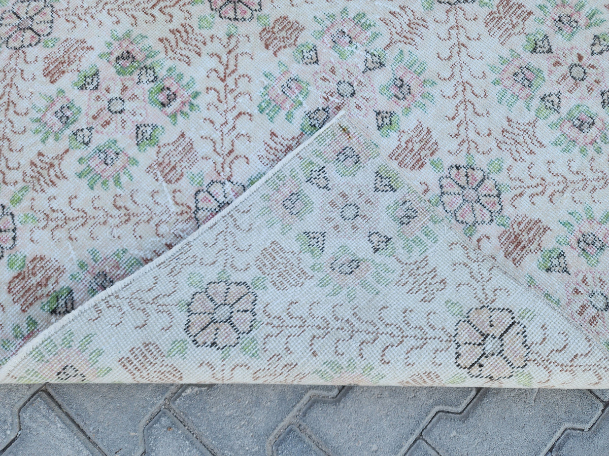 3x6 Hand Made Rug, Kitchen Small Decor, Oriental Boho Carpet
