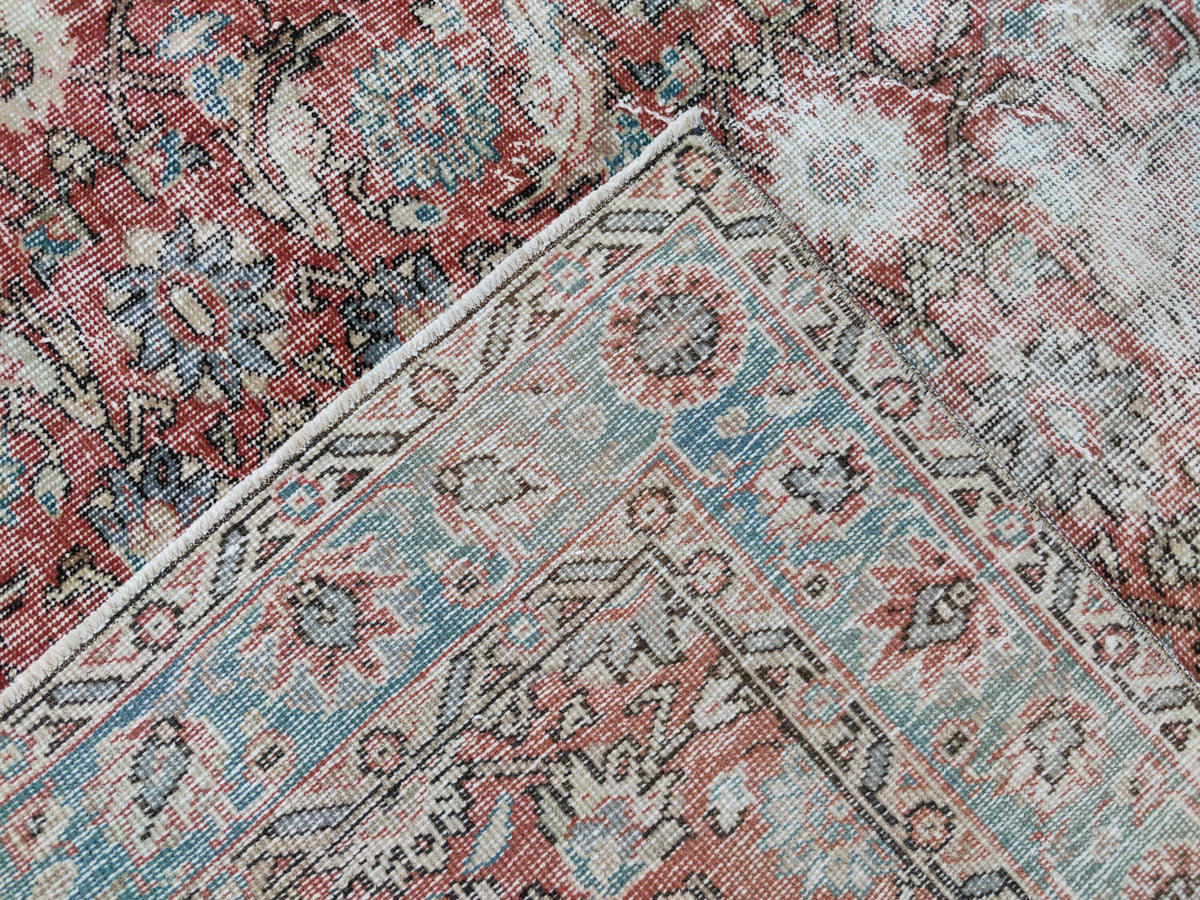 Handwoven Turkish Oushak Rug 5x8: Wool & Cotton Bohemian Decor