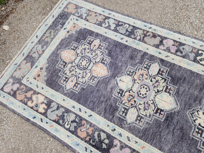 3x10 Runner Rug, Hand Knotted Up Cycled Wool, Kitchen Home Decor