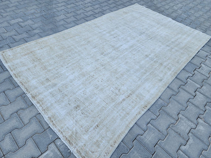 5x8 Beige Area Rug, Living Room Hand Made Carpet, Home Natural Decor