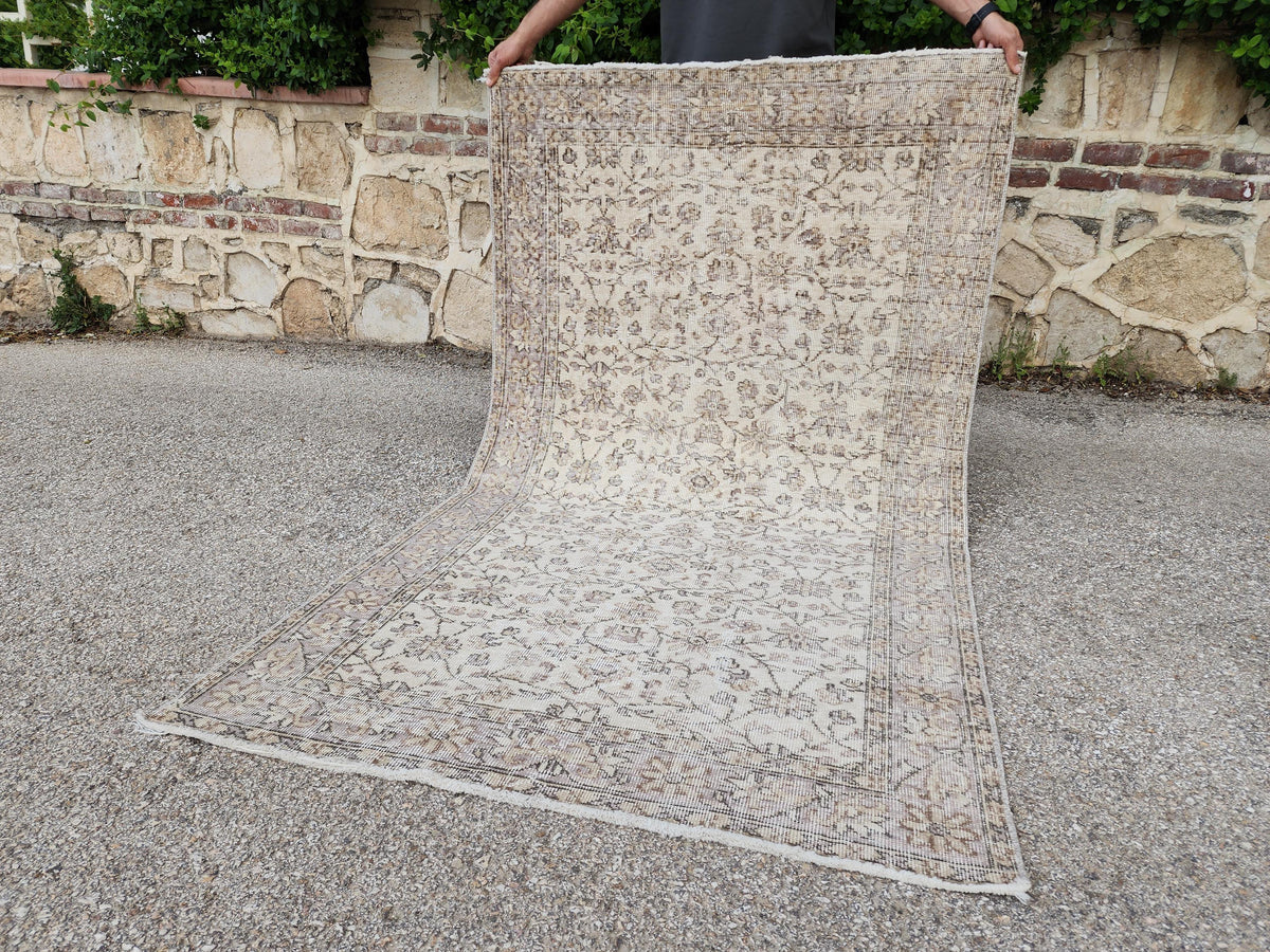 4x6 Oushak Rug: Hand Knotted Turkish Wool Area Rug