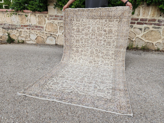4x6 Oushak Rug: Hand Knotted Turkish Wool Area Rug