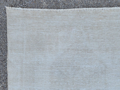 Ivory Wool Runner Rug 3x11: Hand Knotted Turkish Up Cycled Wool, Hallway Decor