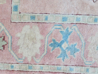 5x6 Anatolian Wool Rug, Turkish Neutral Hand Made Soft Carpet, Living Room Boho Decor