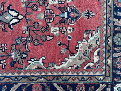 Antique Wool Runner Rug 3x10: Hand Knotted, Rustic Hallway Decor