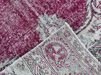 Turkish Runner Rug 2x9: Vintage Hallway Rug, Red Wool
