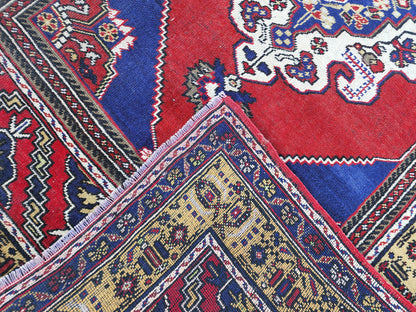5x8 Vintage Oushak Rug: Hand-Knotted Oriental Wool Rug
