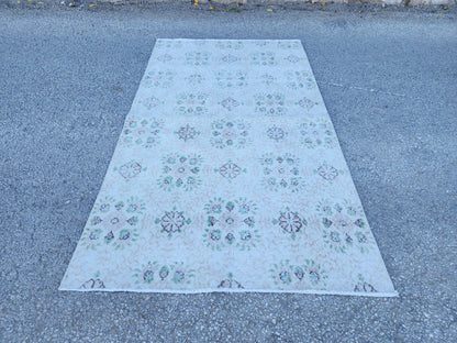 3x6 Neutral Small Runner Rug: Hand Knotted, Entry Decor