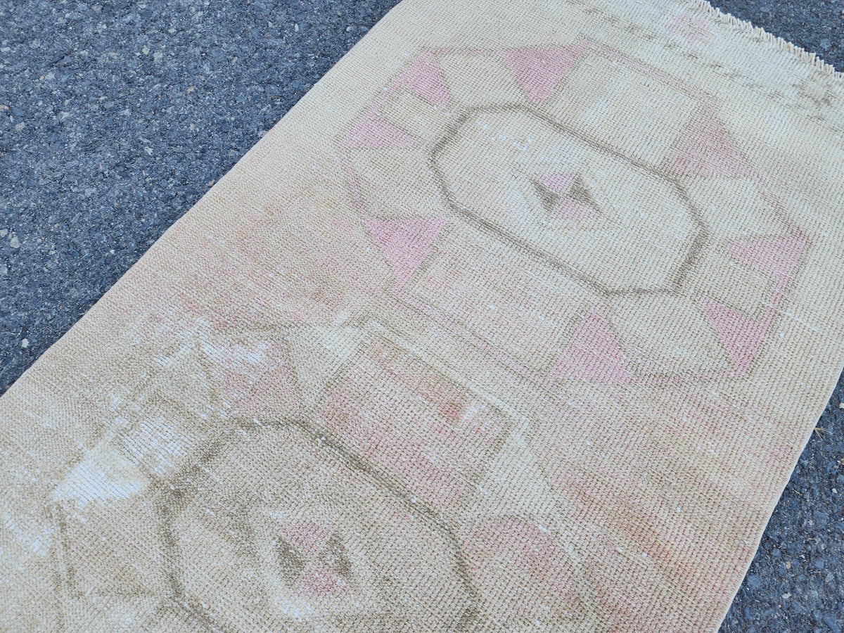 Hand Made Runner 2x13, Home Kitchen Decor, Oriental Boho Rug, Gift For Her, Farmhouse Decor
