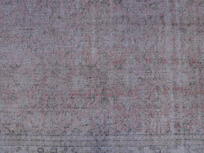 6x10 Turkish Rug, Faded Red Wool, Oriental Home Living Room Decor