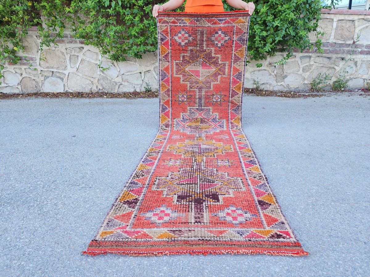 2x8 Mini Herki Runner, Home Rustic Decor, Kitchen Decor, Up Cycled Wool Rug