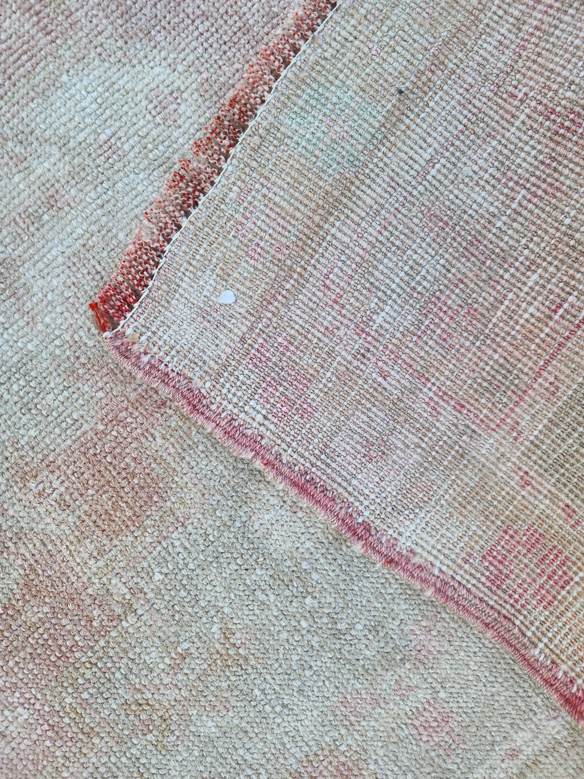 Handwoven Oushak Rug 3x6: Bohemian Turkish Wool Rug