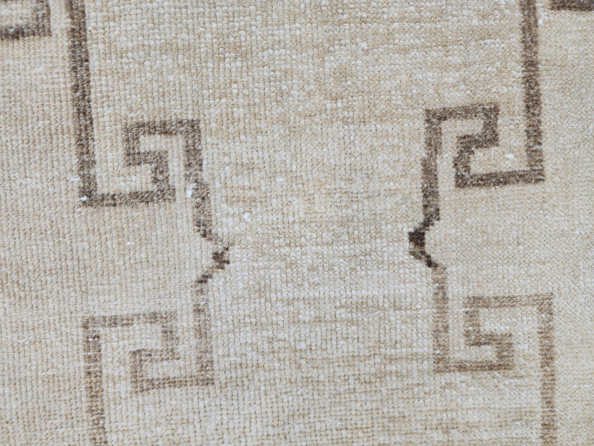 Turkish Neutral Vintage Runner Rug 2.7x12 ft, Carpet For Kitchen Rustic Boho
