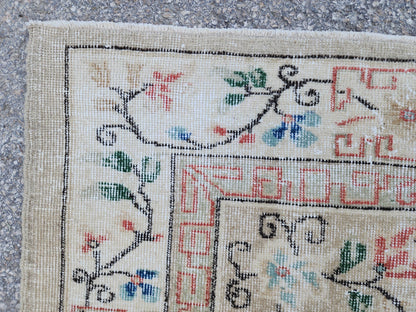 Turkish Area Rug 7x10, Living Room Boho Decor, Rustic Hand Made Wool