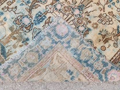 Hand Knotted Wool Turkish Rug 4x6: Oushak Rustic Decor