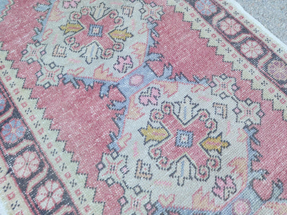 3x9 Kitchen Runner, Turkish Hand Woven Wool Rug, Eco Friendly, Farmhouse Decor