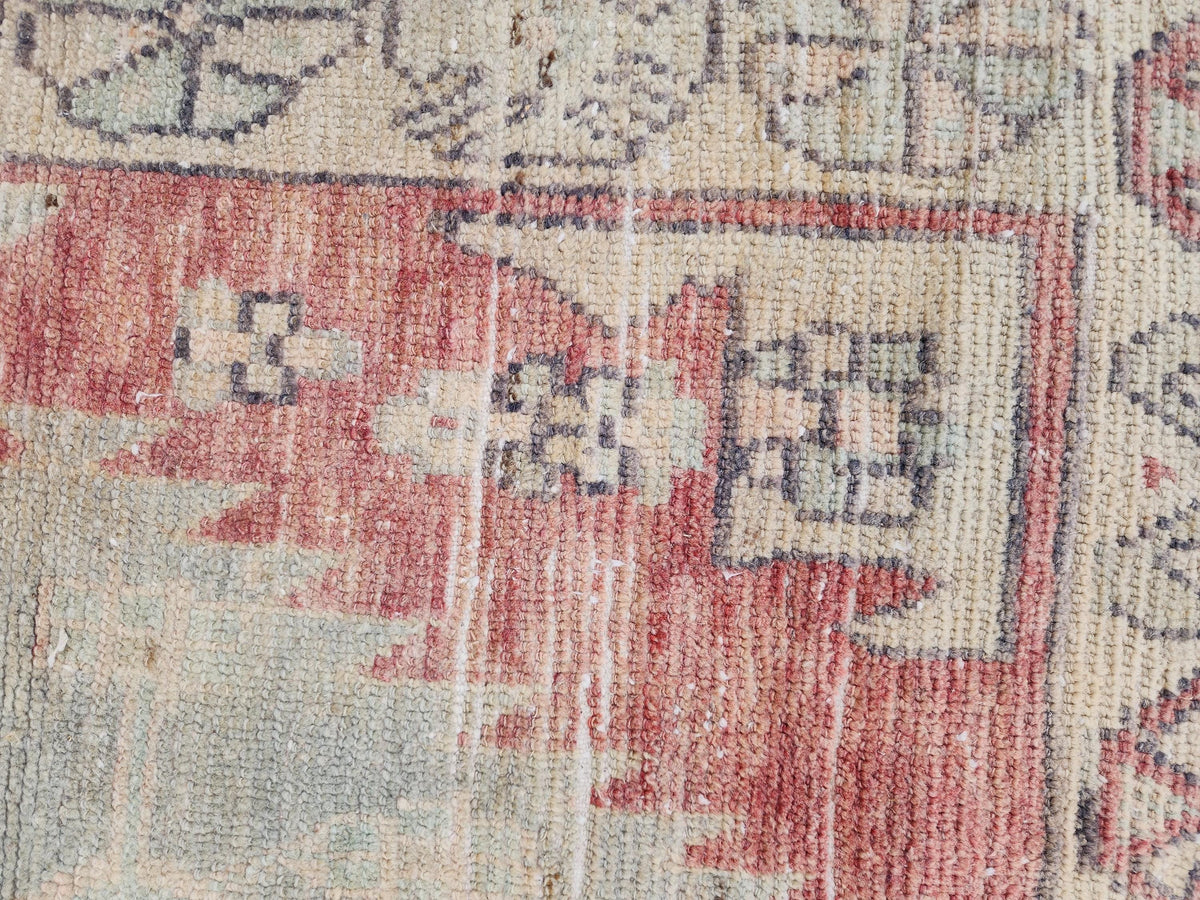 3x8 Vintage Anatolian Rug, Turkish Boho Hand Made Carpet, Hallway Runner