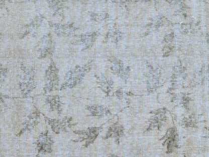 Handwoven Turkish Oushak Rug 3x7: Wool & Cotton Blend
