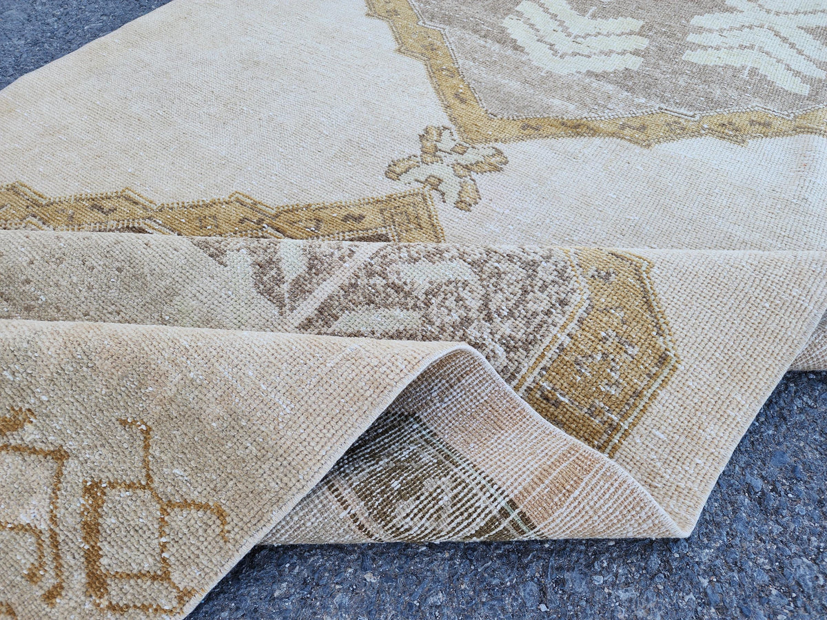 3x12 Area Runner Rug, Hand Knotted Rustic Decor,  Up Cycled Wool