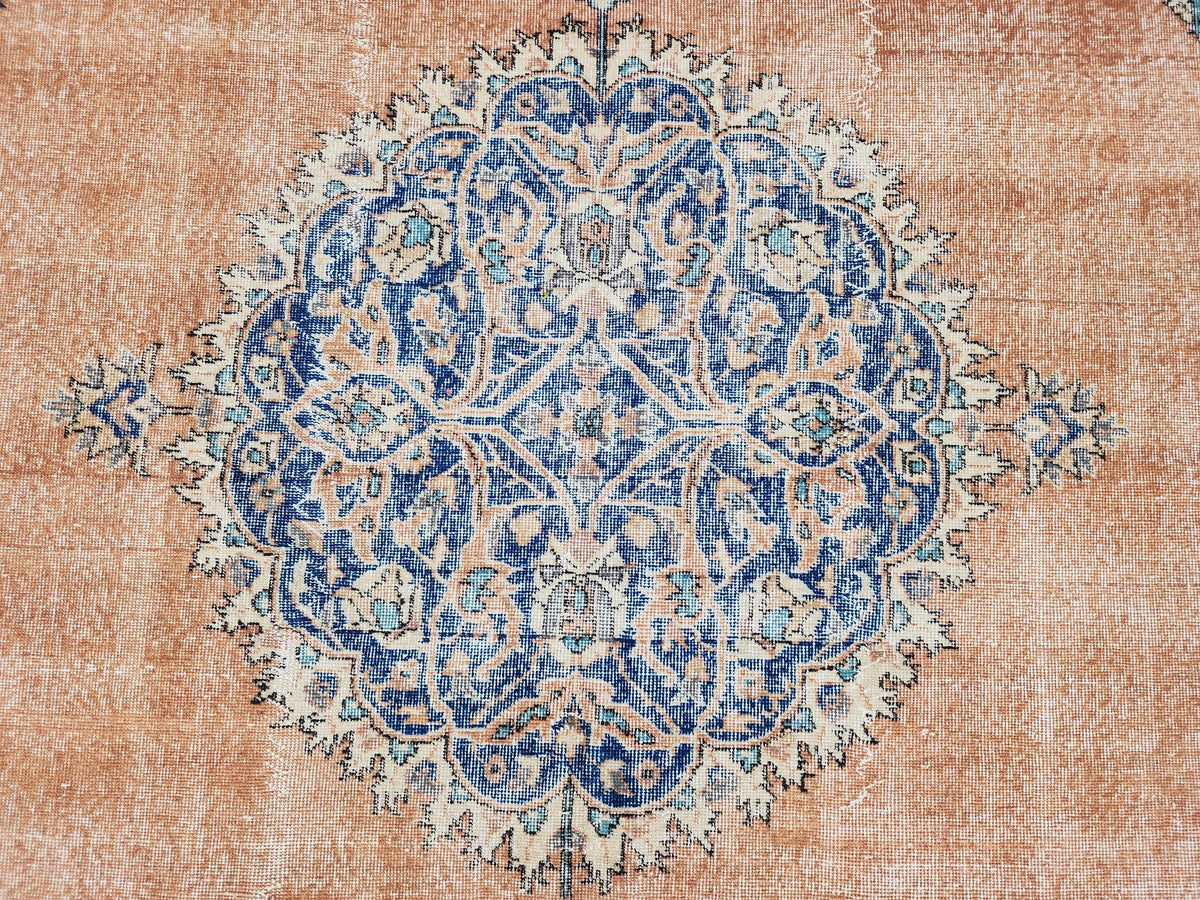 Oushak Area Rug 7x10, Hand Knotted Wool Turkish Carpet, Living Room Decor