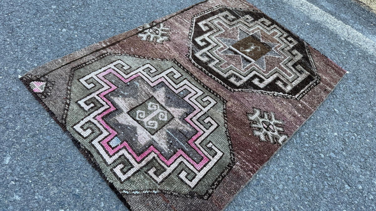 3x4 Small Area Rug, Living Room Decor, Gift For Mom, Rustic Home Mini Decor