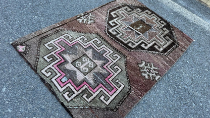 3x4 Small Area Rug, Living Room Decor, Gift For Mom, Rustic Home Mini Decor