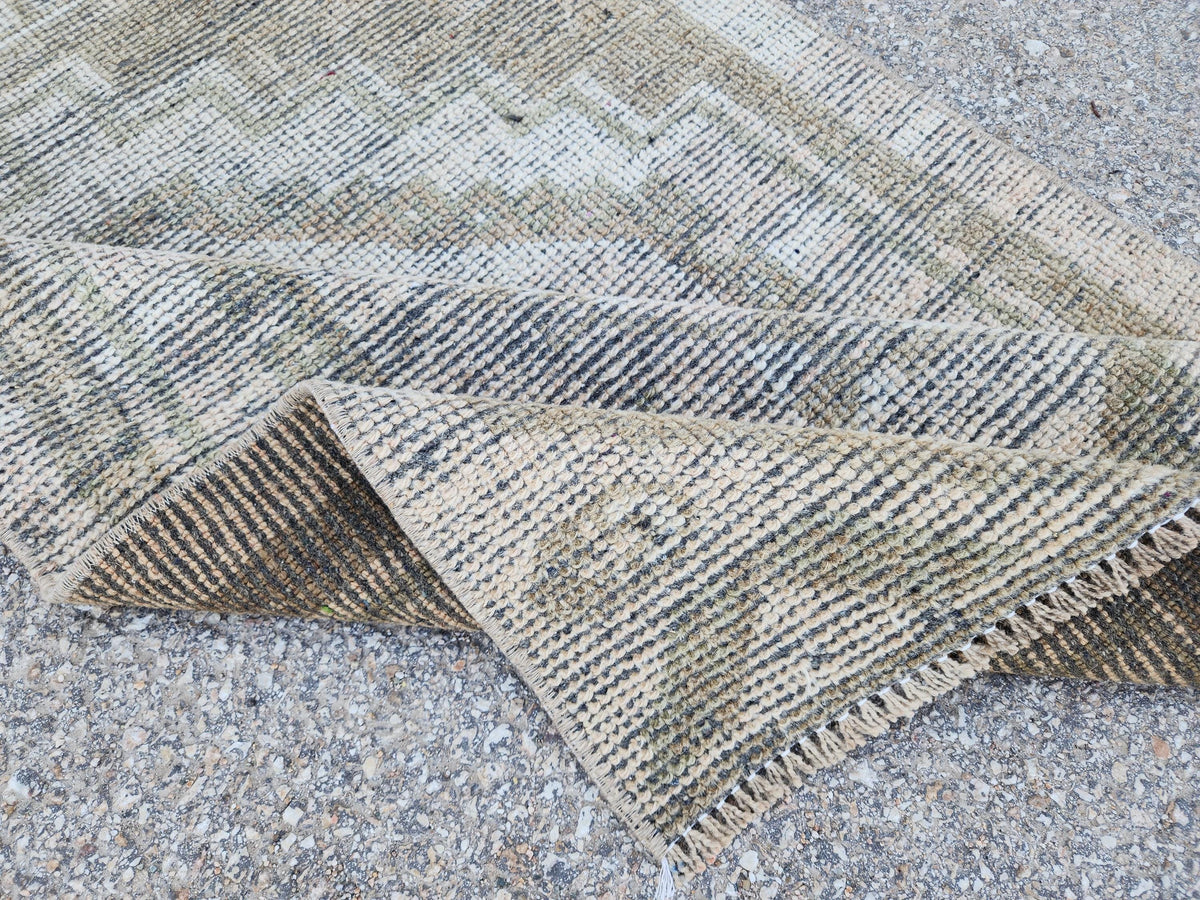 Handmade Turkish Runner Rug 2x10: Rustic Bohemian Decor