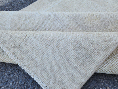 3x10 Neutral Runner Rug, Hand Made Rustic Decor, Oriental Living Room Decor