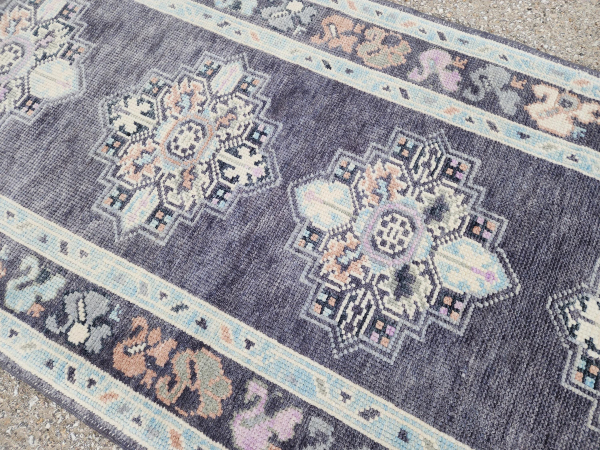 3x10 Runner Rug, Hand Knotted Up Cycled Wool, Kitchen Home Decor