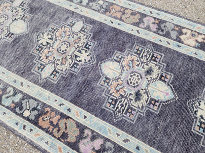 3x10 Runner Rug, Hand Knotted Up Cycled Wool, Kitchen Home Decor