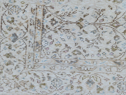 6x11 Neutral Turkish Area Rug, Oushak Hand Made Carpet, Beige Color, Home Farmhouse Decor