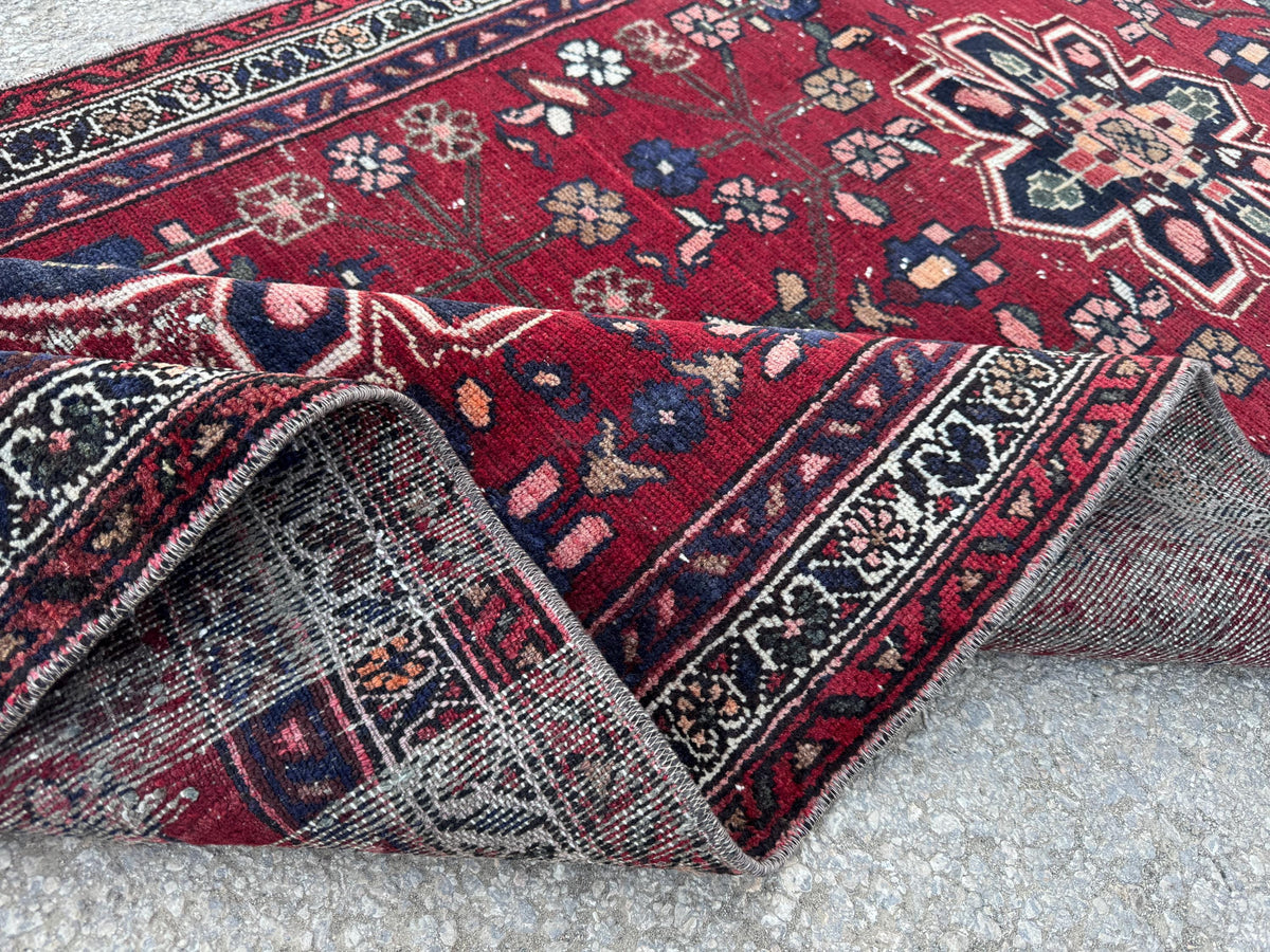 Hand Knotted Rustic 3x9: Persian Antique Red, Home Decor