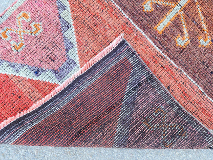 3x9 Natural Runner Rug, Kitchen Home Decor, Hand Knotted Up Cycled Wool