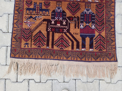 3x5 Tribal Wool Rug: Traditional Oriental Decor