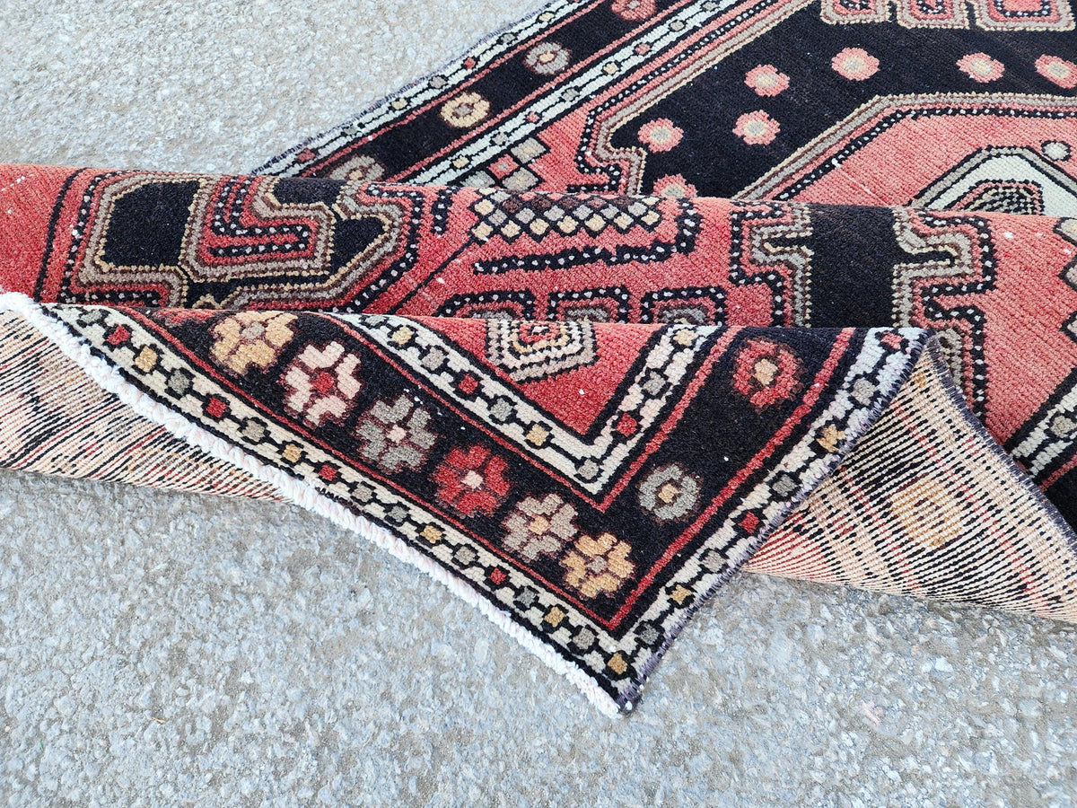 3x9 Hallway Runner Rug: Hand Knotted, Rustic Decor