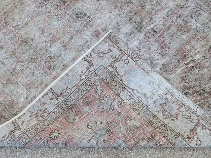 Vintage Oushak Rug 5x8: Handwoven Turkish Wool, Neutral Farmhouse Style