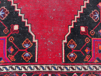 4x7 Vintage Oushak Rug: Hand Knotted Wool Oriental Rug