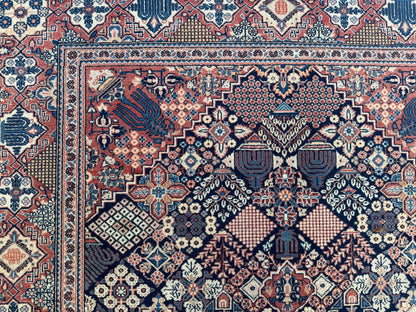 5x7 Antique Turkish Wool Rug: Handcrafted Bohemian Area Rug