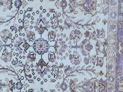 Oushak Neutral Rug 5x9, Turkish Beige Hand Made Carpet, Rustic Dining Room Decor