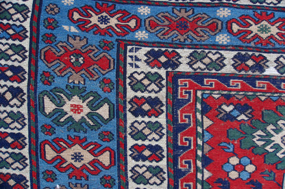 Vintage Kilim Rug 7x9: Hand Woven Oriental Design, Boho Oriental Soumak Carpet