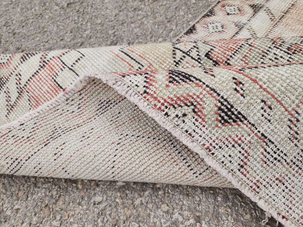 Vintage Anatolian Area Rug 2.6x9.2 ft, Turkish Hand Made Oriental Boho Carpet, Living room Runner