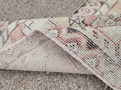 Vintage Anatolian Area Rug 2.6x9.2 ft, Turkish Hand Made Oriental Boho Carpet, Living room Runner