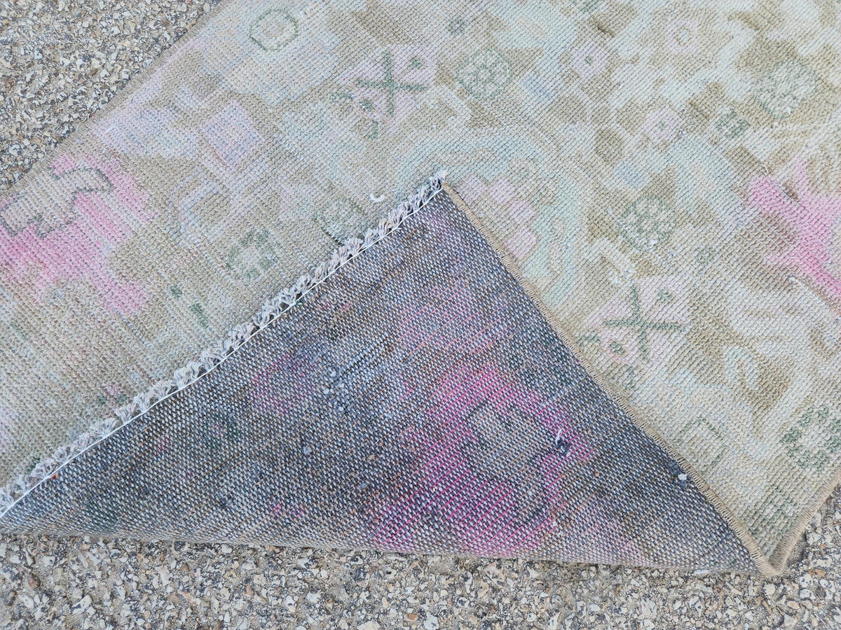 Handmade Wool Runner Rug 2x9: Neutral Farmhouse Boho Decor